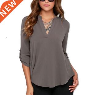 2020 New Fashion shirt women elegant blouses vintage chiffon