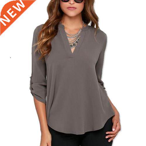 2020 New Fashion shirt women elegant blouses vintage chiffon