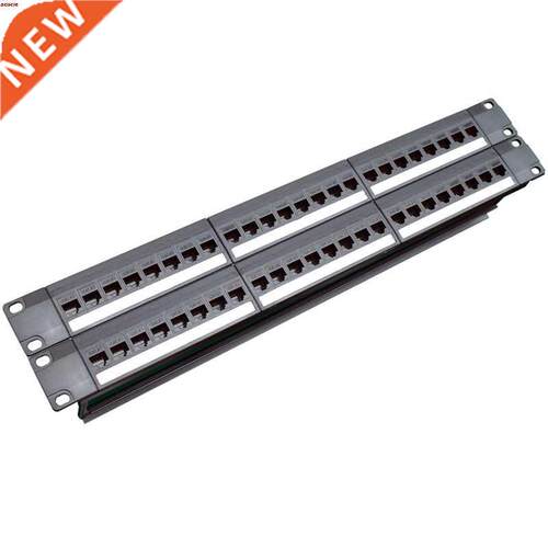 19Inch 1U Cabinet Rack Pass-Through 24 Port CAT6 Patch Panel