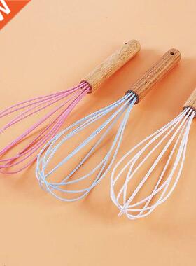 Bake Manual Egg Beater Stainless Steel Handle Silicone Egg