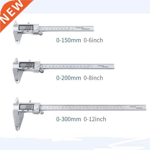 12 Inch LCD Digital Metal Vernier Caliper 0-300mm Stainless