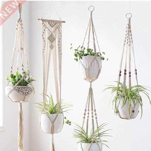Flower Pot Net Bag Plant Hanger Handmade DIY Braided Knotted