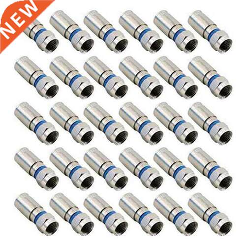 30PCS RG6 F Connector Coaxial Cable Adapter Plug is Suitable