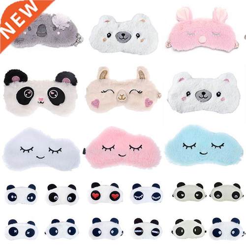 Panda Eye Mask Women Plush Animal Mouse Bear Eye Cover Cute