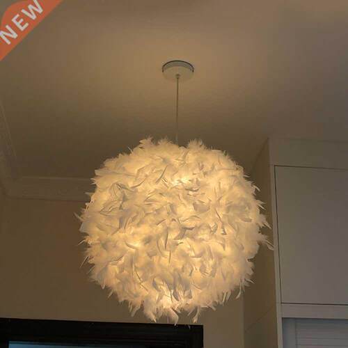Mordern Feather Pendant Lamp E27 Lamp Holder Fairy Hanging L