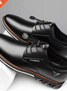 Men Dress Shoes Cowhide Leather Shoes Men's Comfortable Low-