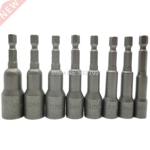 8pcs Nut Driver Set Socket Adapter Adaptor Hex Drill Bit 6-1