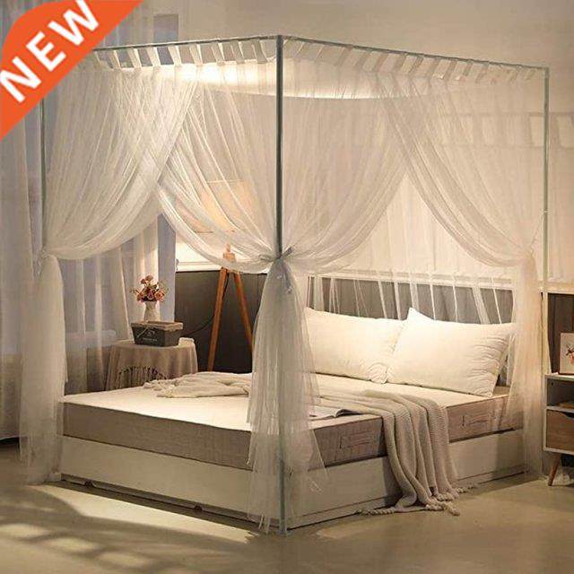 Simple 4 Corners Post Curtain Bed Canopy Bed Frame Canopies