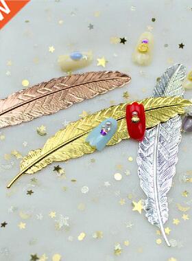 1pc Rose Gold Nail Tip Holder Feather Practice Training