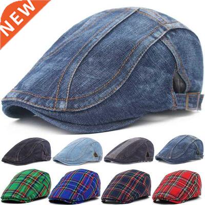 Adjustable Denim Beret Hats Men Women Unisex Jeans Berets Ne