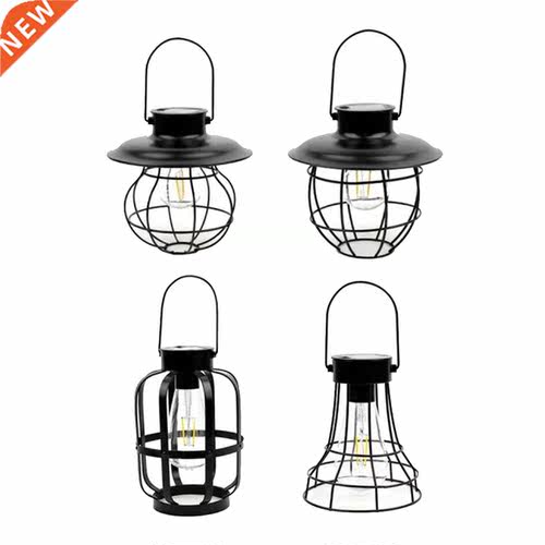 Vintage Solar Lantern Lamp Outdoor Hanging Outdoor Warm