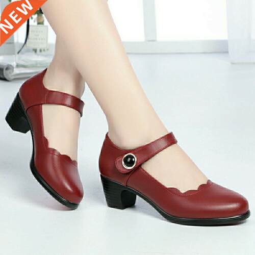 Cresfimix women fashion round toe red pu leather comfort spr