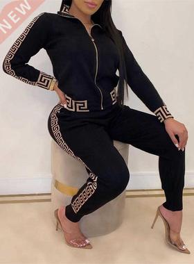 2021 Tracksuits Women Elegant Two-Pieces Suit Sets Female St