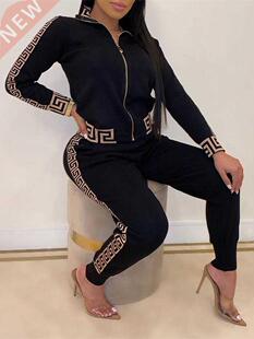 2021 Tracksuits Women Elegant Two-Pieces Suit Sets Female St