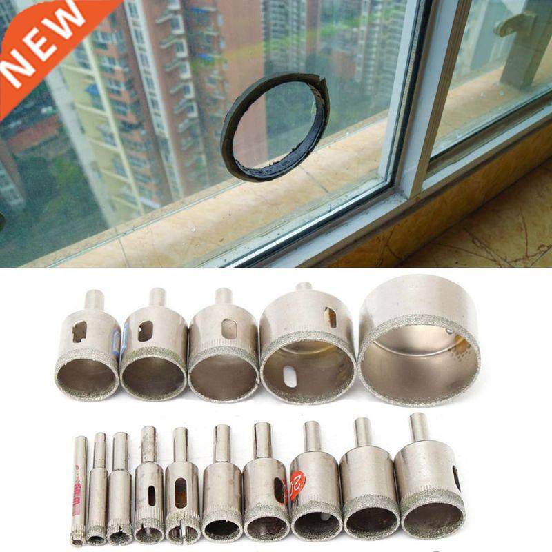 15Pcs Diamond Cutter Hole Drill Bits Set Glass Ceramic Tile