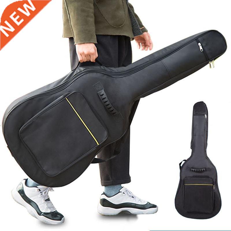 600D Waterproof Guitar Case Double Strap Padded Black Guitar