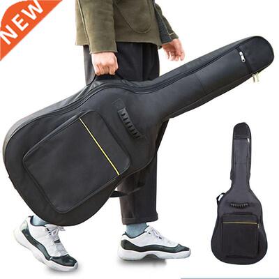 600D Waterproof Guitar Case Double Strap Padded Black Guitar