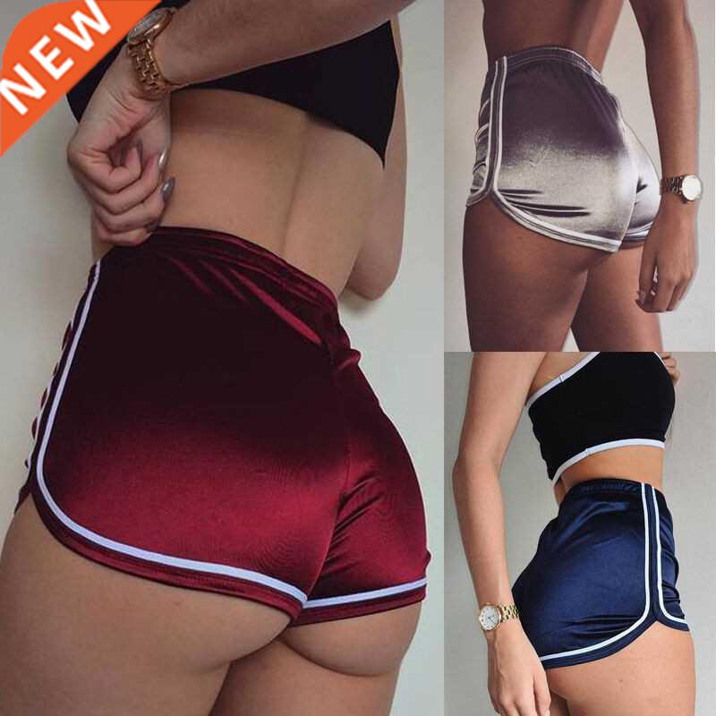 2020 New Women Shorts Summer Silky Slim Short High Waisted C