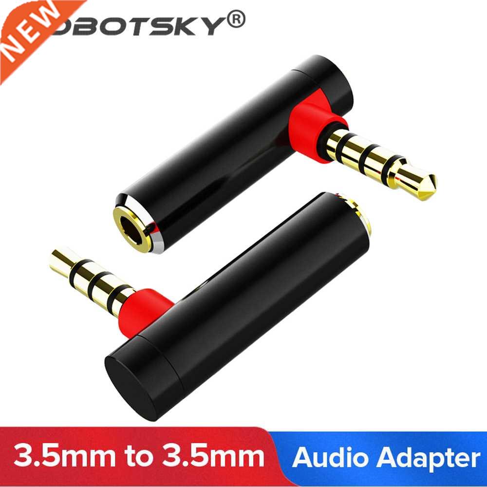 3.5mm L Shape Audio Adapter 3.5 Jack Male to Female 90 Degr