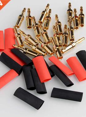 4/8PCS Gd Speaker Banana Plug Cable Wire Adapters Plugs Co