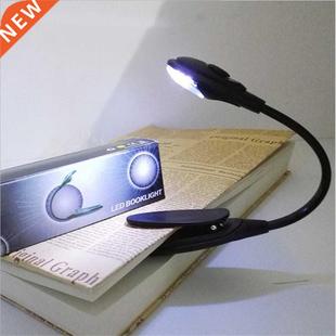 Reading Clip Light on Book Black Battery Chargeable Flexible