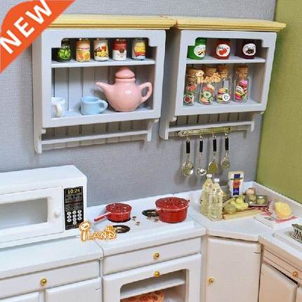 Dollhouse Mini Wood Display Cupbod Cabinet Shelf Showcase