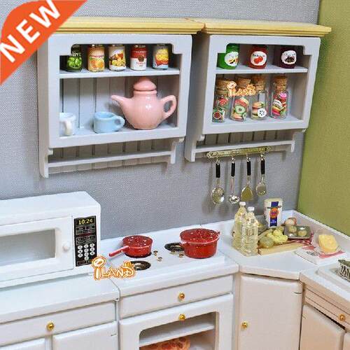 Dollhouse Mini Wood Display Cupbod Cabinet Shelf Showcase