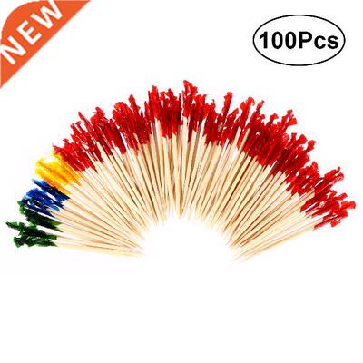 100pcs Bamboo Cocktail Picks Fruit Picks for Pty Supplies