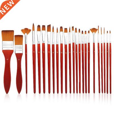 Easy Clean 24Pcs/Set Stable Rock Canvas Drawing Brush Set Ny