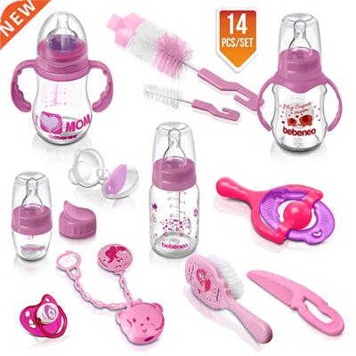 BEBENEO Newborn Baby Bottle Food Feeding Kit 14pcs/set Bottl