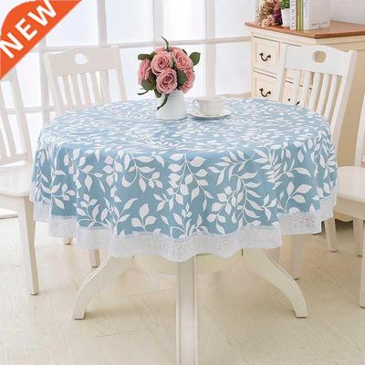 Flower Style Round Table Cloth Pastoral PVC Plastic Kitchen