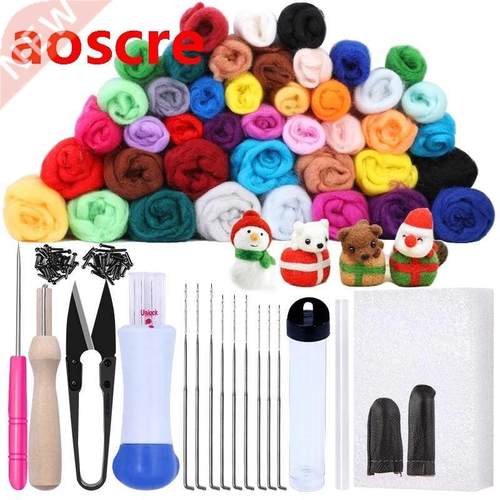 16/25 Color Needle Felting Kit Wool Felting Tools Handmade