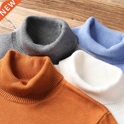 2022 New Autumn Winter Men's Warm Turtleneck Sweater High Qu