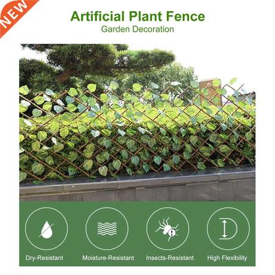 Retractable Artificial Garden Fence Expandable 40CM Faux lvy
