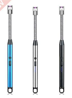 Rotation BBQ Lighter Metal USB Windproof Flameless Kitchen