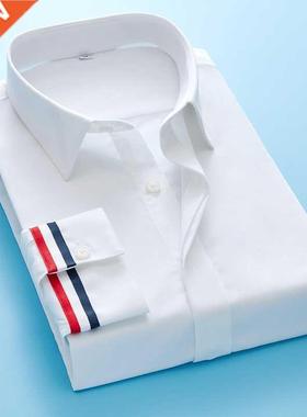 Men's clothing Classic white black shirts korean clothes Shi