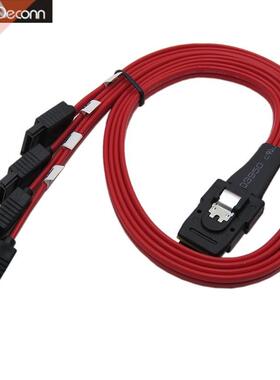 sas sata cable Mini SAS 6P SFF 8087 host to 7pin SATA 6GB