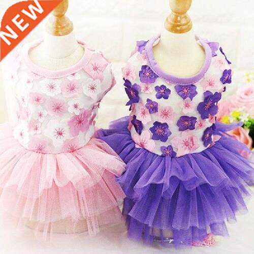 Pet Spring And Summer Peach Blossom Skirt Dog Skirt Cat