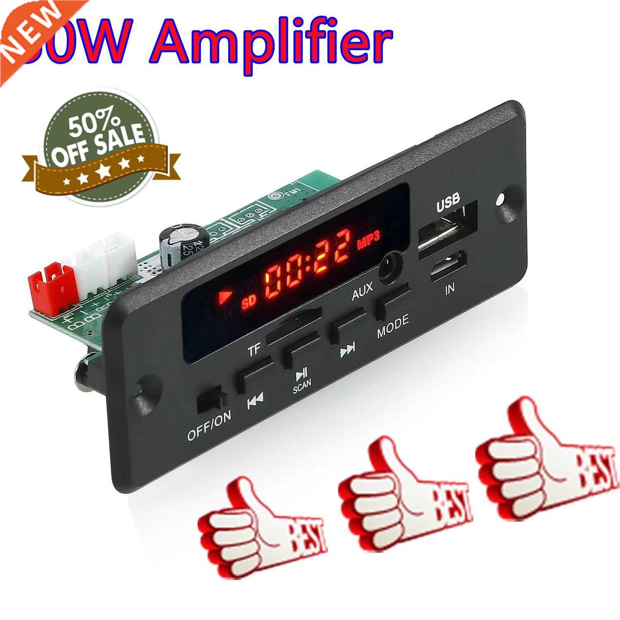 2*25W plifier luetooth 5.0 MP3 Player Decoder oard 12V C