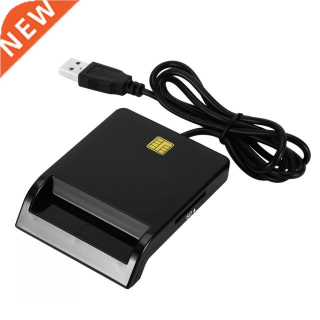 Portable USB 2.0 Smart Card Reader For Bank Card TF SD DNIE