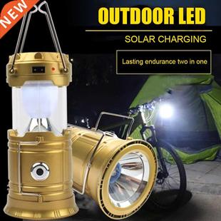 LED Solar Power Collapsible Flashlights Portable Lamp LED