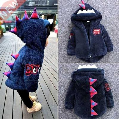 Fashion Baby Boys Jackets Fur collar Autumn Winter Kids Warm