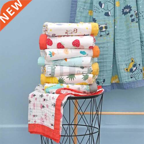 110x110cm 120x150cm 6 Layers Muslin Baby Blankets For Beds C