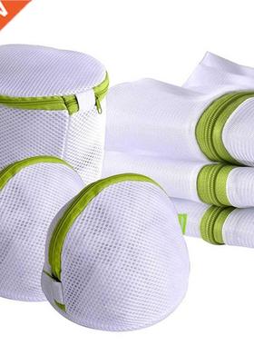 6Pcs/sets Zippered Mesh Laundry Wash Bags Foldable Delicates