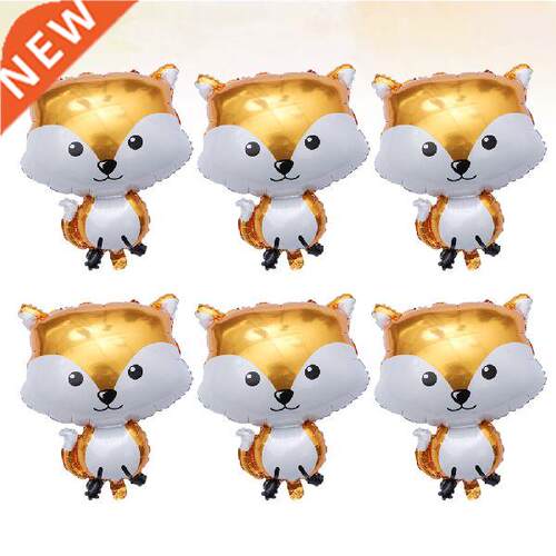 Fox Balloons Party Balloon Foil Birthday Baby Shower