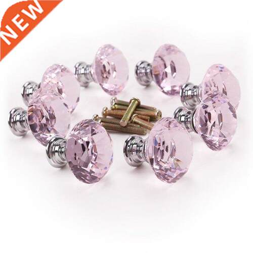 8 X Pink Diamond Bling Decoration Door Furniture Drawer Hand