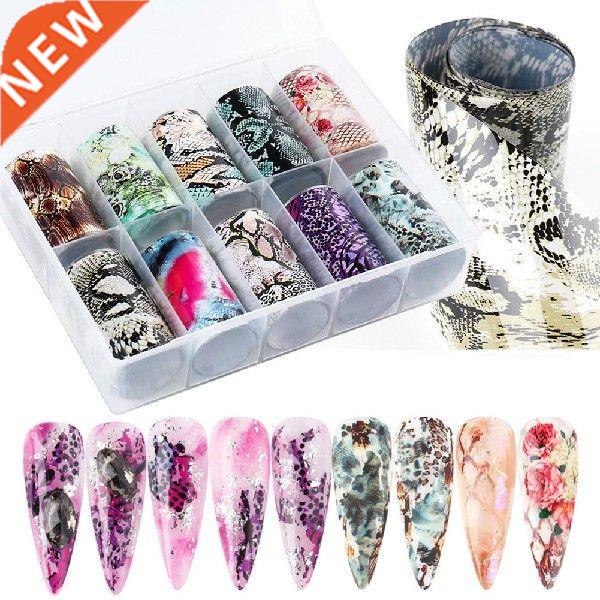Adhesive Snakeskin Leopard Transfer Foil Decal Nail Art