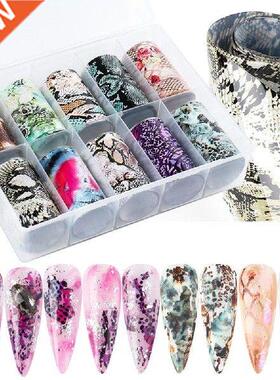 Adhesive Snakeskin Leopard Transfer Foil Decal Nail Art