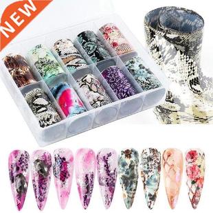 Adhesive Snakeskin Leopard Transfer Foil Decal Nail Art
