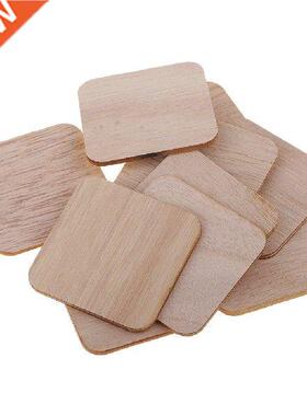 100pcs Blank Wooden Square Unfinished Pieces Cutouts
